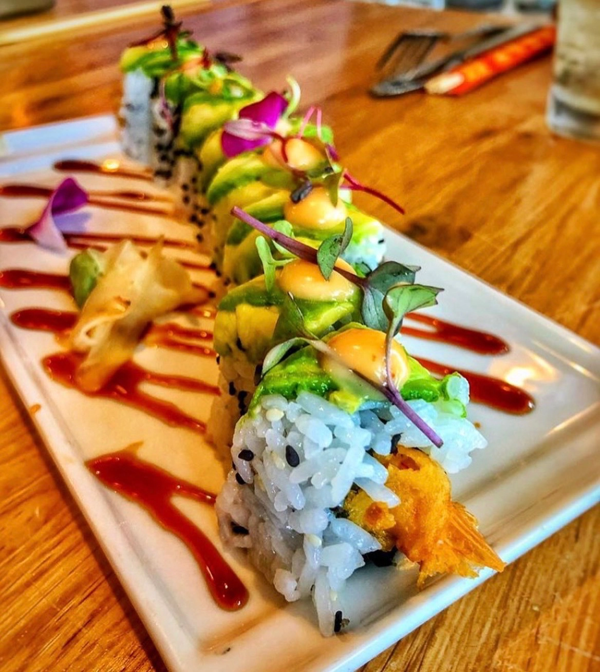 Signature sushi station at a luxury event