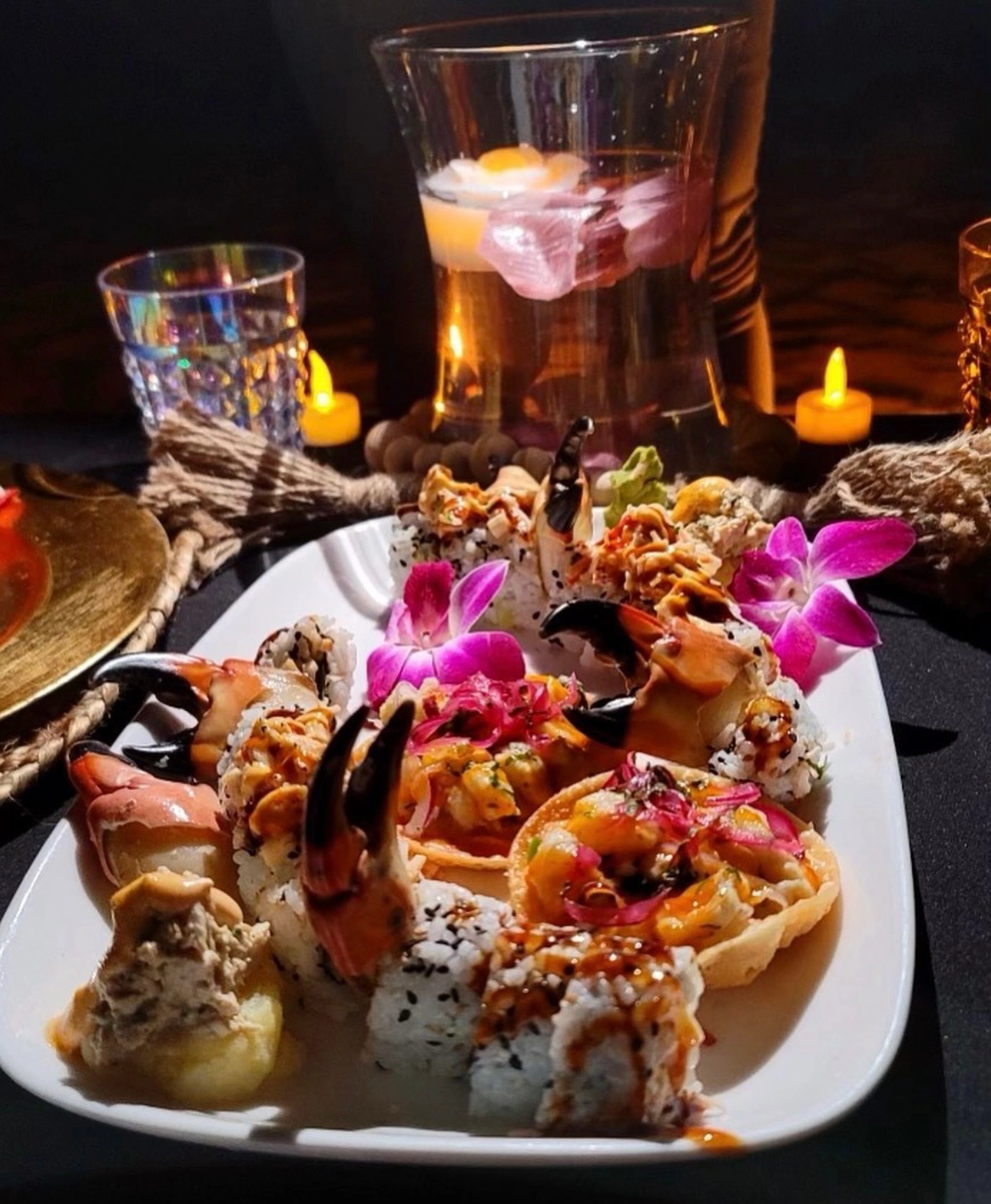 Full-service luxury event catering setup